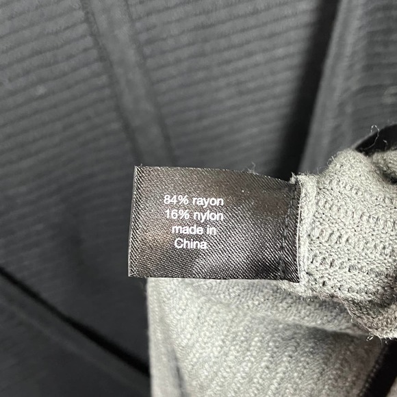 Lane Bryant Size 18/20 Dolman Sleeve Button Front Oversized Cardigan Black Grey - Picture 6 of 8